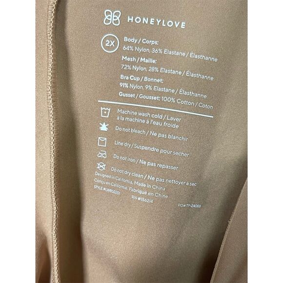 Honeylove Women's Beige Bodysuit Shapewear 2XL Seamless Tummy Control - Picture 6 of 6